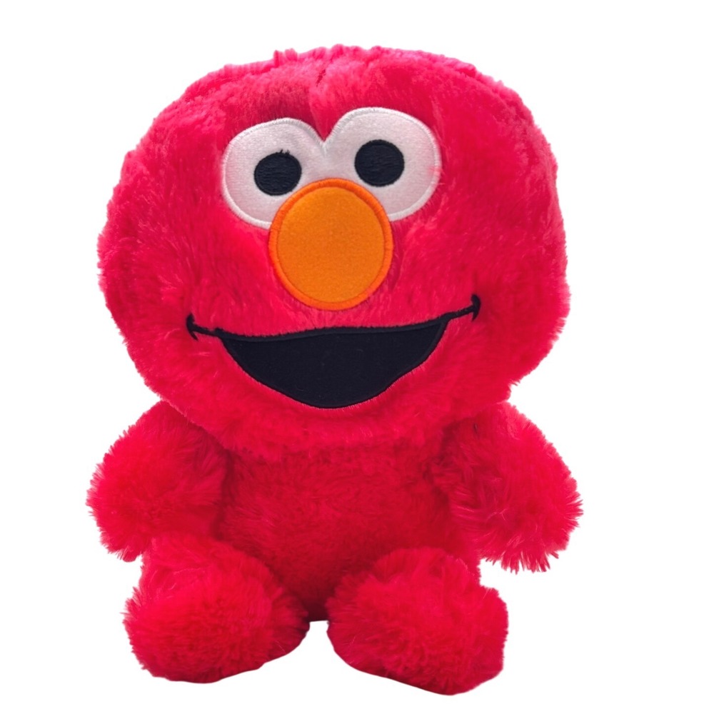 Sesame Street Elmo Plush 9" Bright Red Pink Soft Stuffed Animal Toy